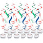 Fun Express  Baseball Dangling Swirls for Party  Party Decor  Hanging Decor  Spirals & Swirls  Party  12 Pieces