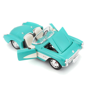 1957 Chevrolet Corvette Convertible Turquoise 1/24 Diecast Model Car by Maisto