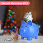 Pjdrllc Large Piggy Bank, Unbreakable Plastic Money Bank, Coin Bank For Girls And Boys, Large Size Piggy Banks, Practical Gifts For Birthday, Easter, Christmas (Dark Blue)