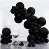 Partywoo Black Balloons 100 Pcs Black Matte Balloons Different Sizes Pack Of 18 12 10 5 Inch Black Balloon Arch Kit Black Balloon Garland For Birthday Graduation Halloween Party Decorations Black-Y18