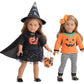 Sweet Dolly 18 Inch Doll Clothes Accessories Halloween Pumpkin Witch Costume Pumpkin Suit Set For 18 Inches Dolls