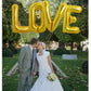 Toniful 40 Inch Large Gold Letter L Balloons Helium Balloons,Foil Mylar Big Balloons For Birthday Party Anniversary Supplies Dec