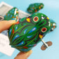 Hystyle 6 Pcs Clockwork Spring Frog Toy Green Metal Jumping Frog Wind Up Toys For Kids