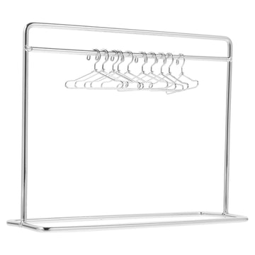 Nuobesty 1 Set Doll Dress Rack Doll Clothes Hanger Miniature Clothing Display Rack Garment Coat Hanger Doll House Decoration Dol