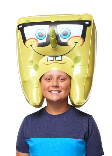 Alpha Group Spongebob Squarepants, Spongeheads, 20” Tall Inflatable Wearable, Spongebob Glasses