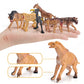 Bretoyin Mini Prehistoric Mammals Animals Toys Set 12Pcs Animal Figures Wildlife Figurines Woolly Mammoth Saber-Toothed Tiger Mo