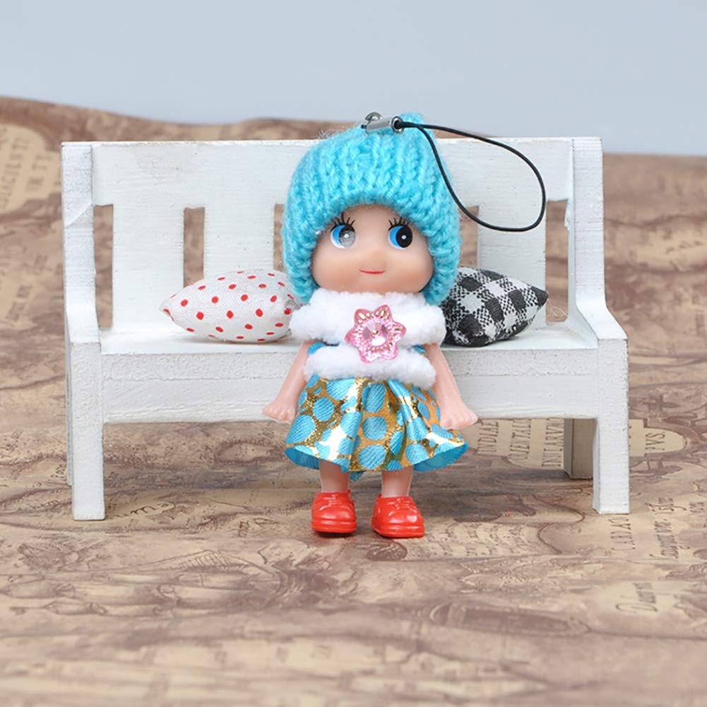 Doyifun 8 Pcs Lovely Tiny Dolls Keychain, Silicone Princess Mini Doll For Girls, Diy Miniature Dollhouse Kit Decoration Little D