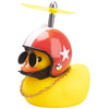Wonuu Rubber Duck Toy Car Ornaments Yellow Duck Car Dashboard Decorations Cool Glasses Duck With Propeller Helmet (Red Hat White
