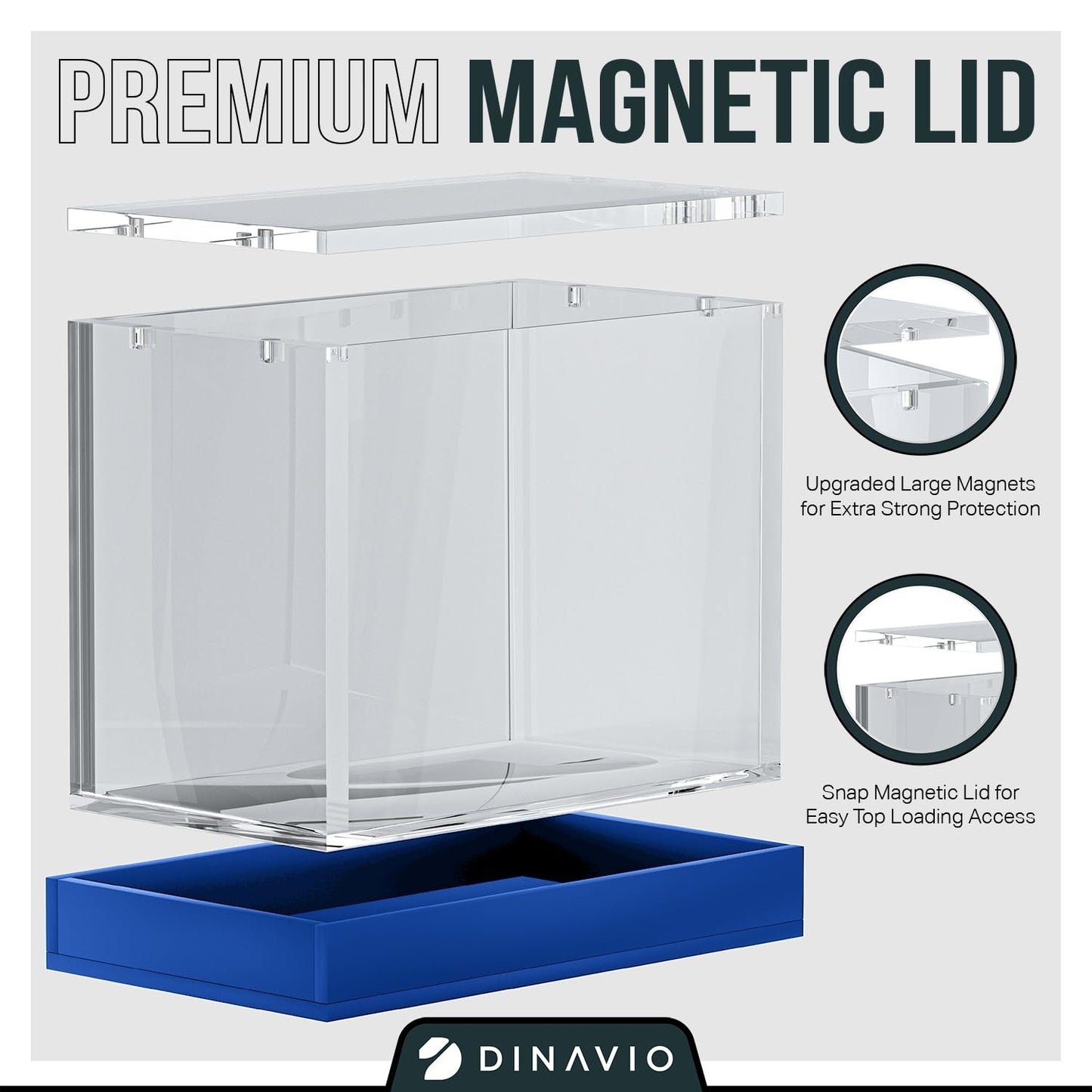 Dinavio Crafthouse Booster Box Case Acrylic Display - Upgraded 7Mm + 5Mm Acrylic 5X3Mm Magnets - Pkmn Booster Box Case Protector