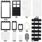 Feleph Windows And Doors Kit Interior Decoration Accessories Moc Building Block Set 118 Pieces And Parts Compatible With Major B