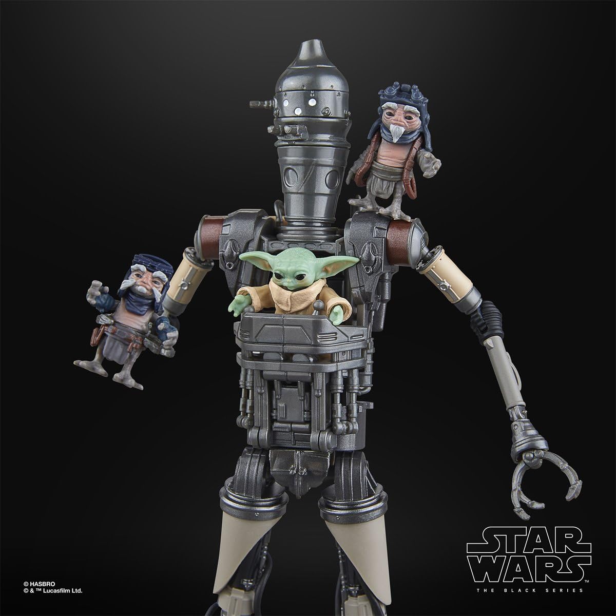 STAR WARS The Black Series IG-12 & Grogu 15cm Action Figure, Model HSG0074, Deluxe Edition, Plastic Material