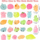 Haooryx Valentine'S Day Cards With Mochi Toys Glow In The Dark Squeeze Mochi Toys Mini Kawaii Animals Stress Relief Anxiety Toys