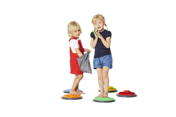 Gonge Tactile Sensory Discs - Starter Set - 10 Textured Stepping Discs, Sensory Exploration, Cognitive Development - Includes Bl