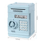 Setibre Piggy Bank, Electronic Atm Password Cash Coin Can Auto Scroll Paper Money Saving Box Toy Gift For Kids (Light Blue)