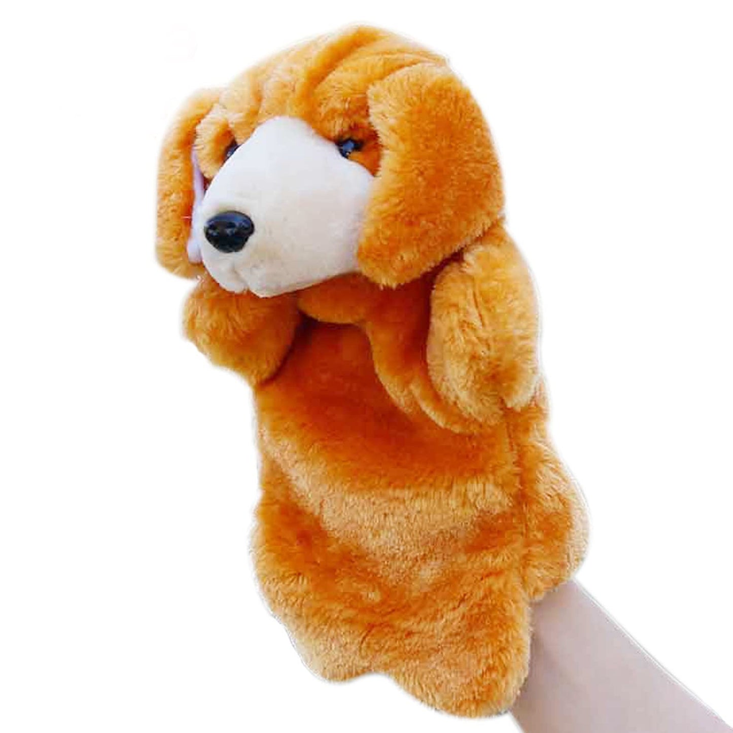 Plush Puppets Dog Puppy Stuffed Animal Toys For Imaginative Pretend Play Storytelling (Brown)
