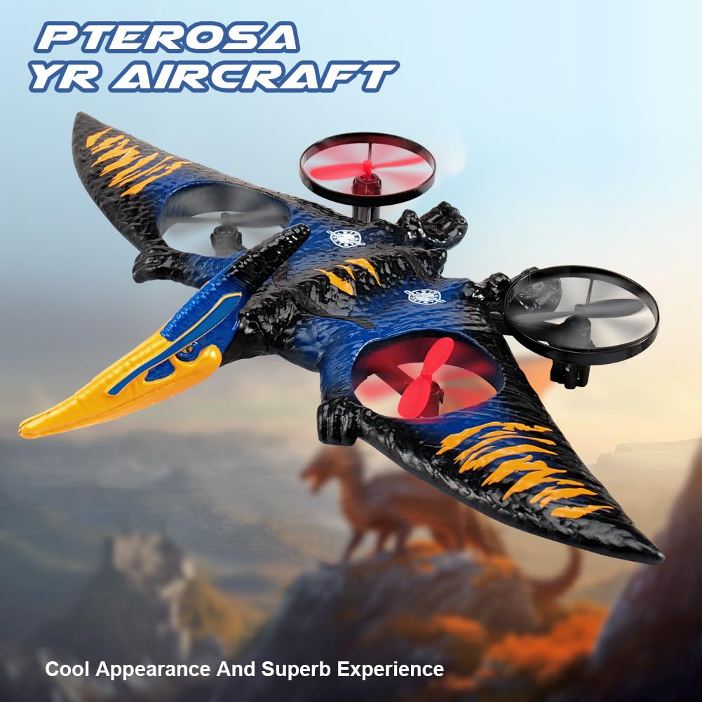 Jaming Pterodactyl Dinosaur Toys Drone For Kids And Adults Easy To Fly Dragon Remote Controlled Aircraft For Beginners Hobby Rc