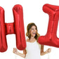Toniful 40 Inch Large Bright Red Letter Balloons A-Z, Giant Jumbo Helium Foil Mylar Big Letter I Balloons For Birthday Party Ann