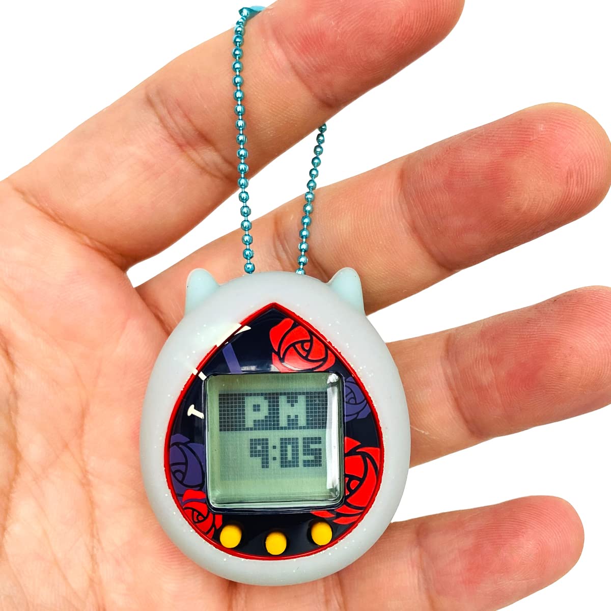 Silicone Cover Case For Jujutsu Kaisen Tamagotchi Nano, Protective Sleeve Skin Case For Tamagotchi Hello Kitty And For Pac-Man Device Interactive Game Machine(Only Cover) (Transparent Blue)