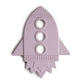 Mushie Silicone Baby Teether Toy | Rocket (Soft Lilac)