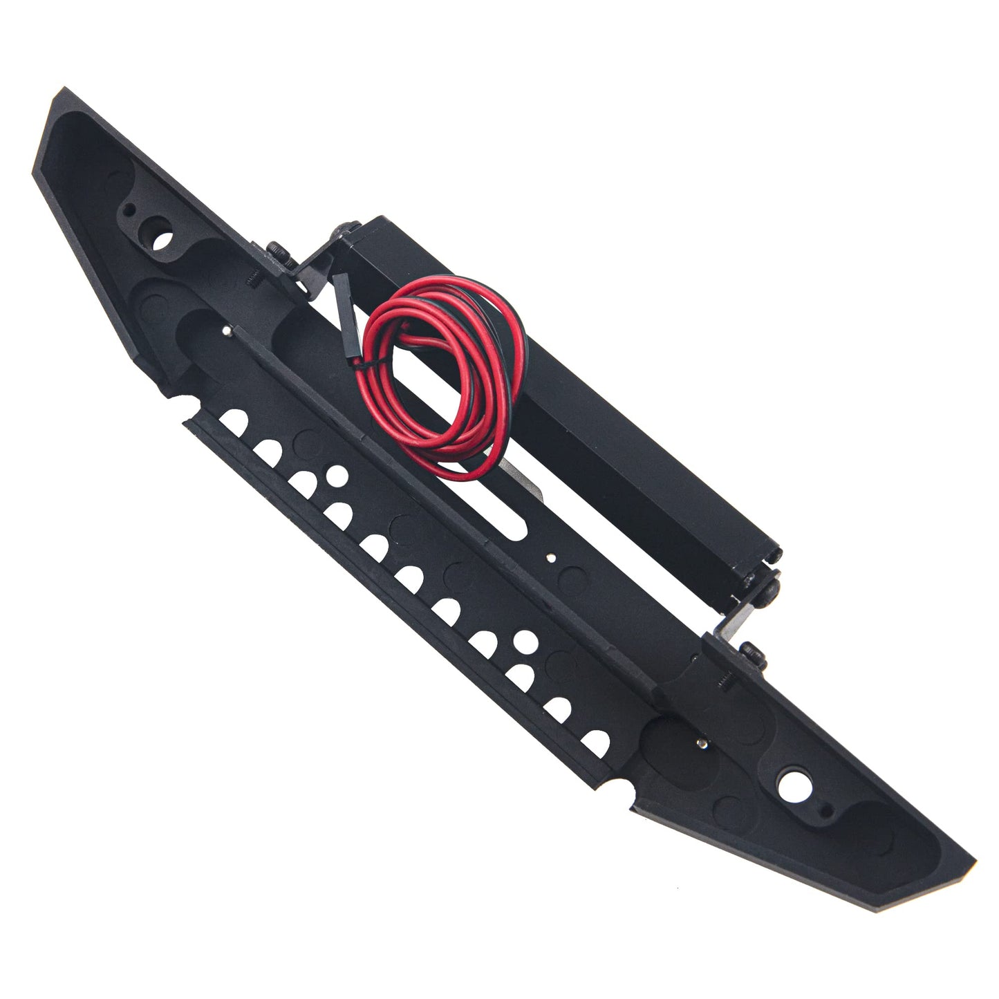 Sharegoo Metal Front Bumper With Lights Bar Tow Trailer Compatible With Traxxas Trx-4 Axial Scx10 90046 90047 Scx10 Ii 1/10 Rc C