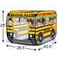Artcreativity Yellow Pop Up School Bus Tent With Carry Bag - Indoor Playhouse With 2 Openings, Pop Up Bus Toy Play Tent - Compact Storage - 43.5 X 28 X 26.5 Inches