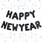 Pigetale Black Happy New Year Balloons, 16 Inch Happy New Years Letter Balloons, Happy New Year Banner For 2024 Happy New Year E