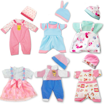 Artst Doll Clothes,12 Inch Baby Doll Clothes 6 Sets Include 5 Caps Fit For 10 Inch /11 Inch/ 12 Inch Baby