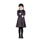 Toynk Wednesday Inspired Gothic Girl Skull Dress Child Costume | Small