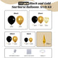 Bonropin 161Pcs Black And Gold Balloons Garland Arch Kit With Explosion Star Balloons, 5/10/12/18In Black Gold Confetti Latex Ba