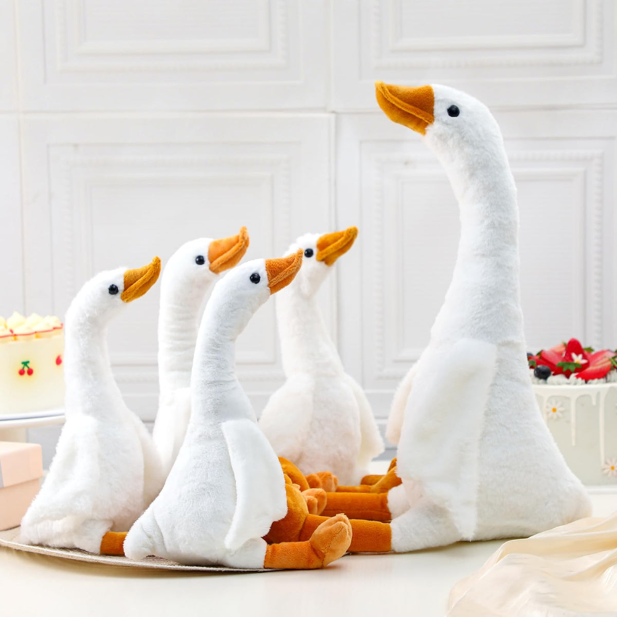 Sosation 5 Pcs Goose Stuffed Animal 23.6 Big Silly Goose Plush Stuffed Toy