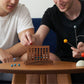 Wooden 4 in-Row Game (Travel Set) | Wood Connect Line Game Traditional Family Board Games | Strategy Game | Classic Table Game enhanced Handmade Unique Gift & Table Accent