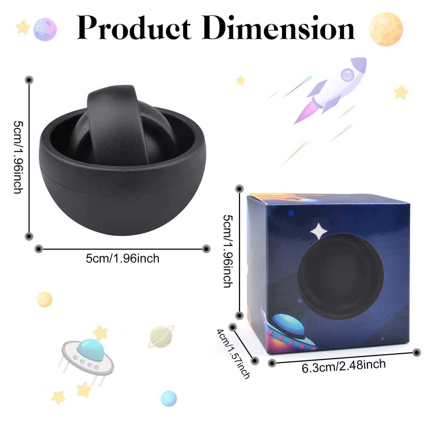 Yrissmiss Fidget Toy For Adults, Fidget Gyro Toys For Ages 8-13, Cool Gadget Gifts For Boys Girls Teens Kids, Desk Toy Adhd Autism Stress Relief Finger Toy Hand Fidget Spinner