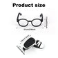 Mikovivi 2Pcs 17Cm Doll Shoes & Glasses, Fashion Mini Lace-Up Canvas Casual Sneakers & Eyeglasses Cute Doll Outfit Accessories (