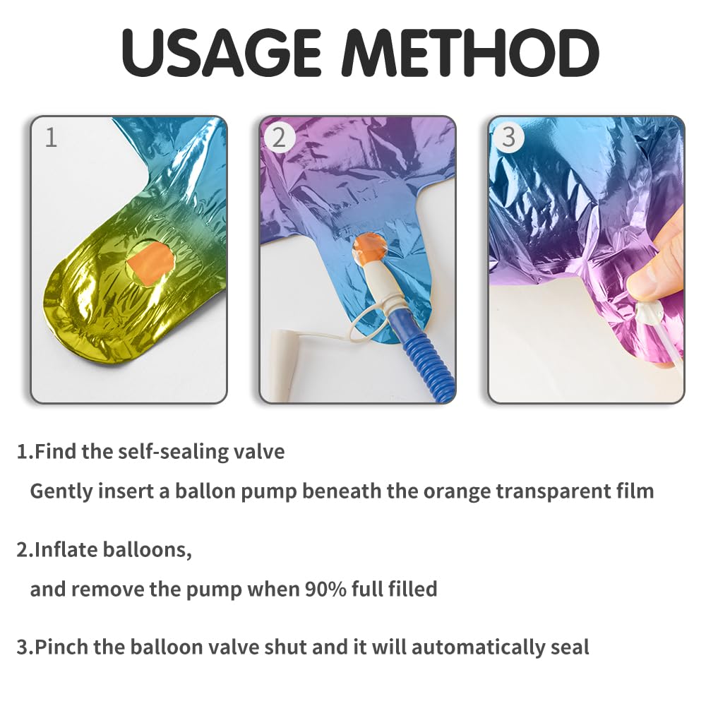 Number Balloon, Number 5 Balloon, 5 Balloon 40 Inch, Rainbow Gradient Number Balloons, 5 Balloon Number, 5Th Birthday Decoration