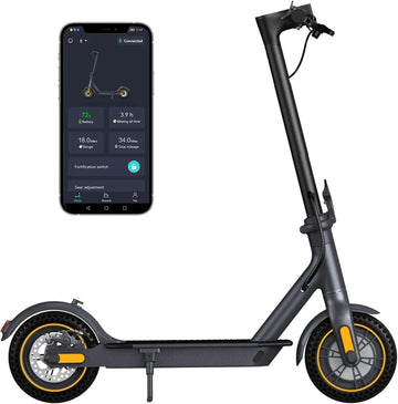 Electric Scooter 10'' Solid Tires 600W Peak Motor Up To 20Miles Range And 19Mph Speed For Adults - Portable Folding Commuting Sc