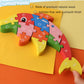 Lovestown Dolphin Wooden Puzzle, 26Pcs Jigsaw Puzzle Alphabet And Number Blocks Wooden Building Blocks For Kid Toddlers Preschool