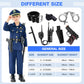 Udekit Police Cosutme For Kids, Police Officer Costume Uniform Set With Accessories For Kids Boys Girls Halloween Cosplay Party