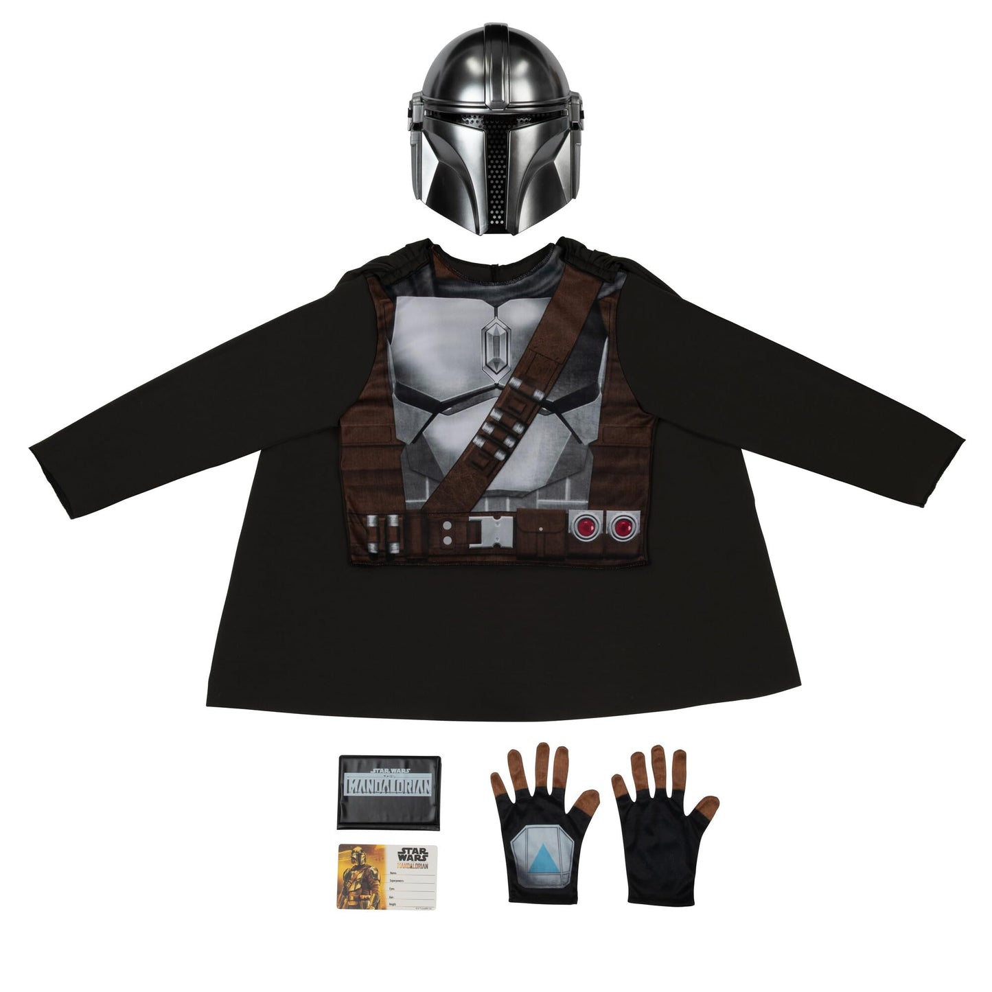 Star Wars The Mandalorian Official Youth Dress-Up Box - Tops, Gloves And Masks Of The Mandalorian, Boba Fett And Stormtrooper Multi