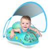 Laycol Baby Swimming Float Inflatable Baby Pool Float Ring With Sun Protection Canopy,Add Tail No Flip Over For Age Of 3-36 Months