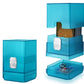 Sooez Heavy Duty Mtg Deck Card Box With Dice Storage, 100+ Deck Case Boulder, Perfect Deck Holder For Mtg Commander/Yugioh/Tcg And Sports Cards (Sky Blue)