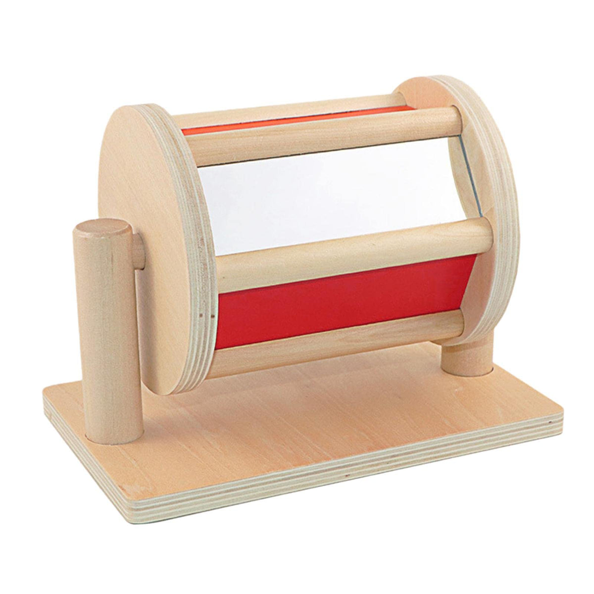 Secret Desire Montessori Materials Wooden Sensory Rotatable Drum For Infant Toddler Roller|Developmental Baby Toys