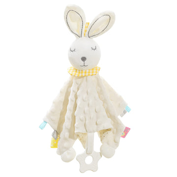 Zooawa Loveys For Babies, Security Blanket Soft Stuffed Animal Bunny Lovey Unisex Lovie Baby Stuff Snuggle With Tags Teether Bel