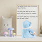 Genius Baby Toys My First Boy Doll - Soft Blue Cotton Doll with Rattle, No Hard Parts, Model GB-54, Perfect Gift for Babies