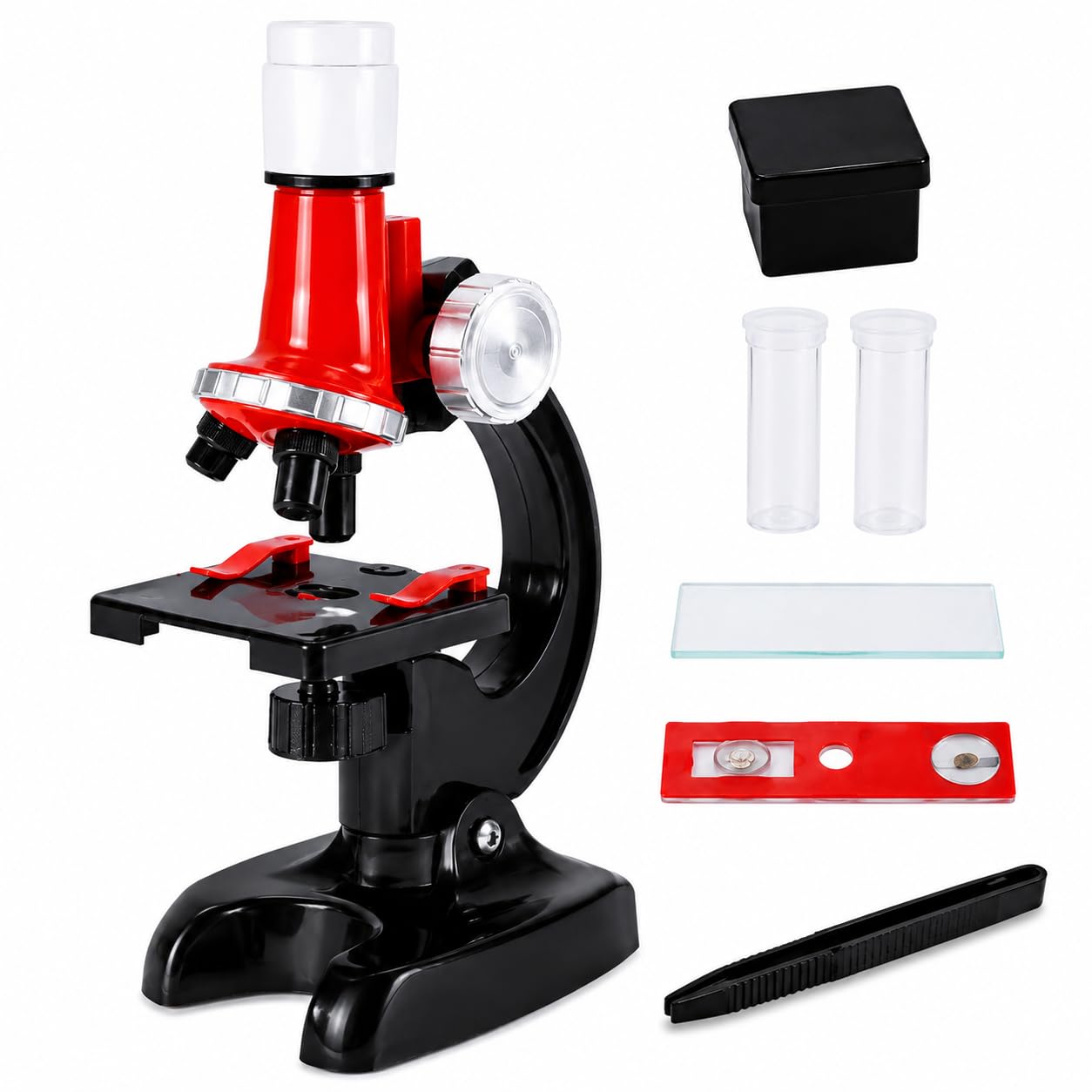 Jbm Enterprise Kids Science Microscope Kit  100X 400X 1200X Educational Toy Set For Early Learning Led Kids Beginner Microscope