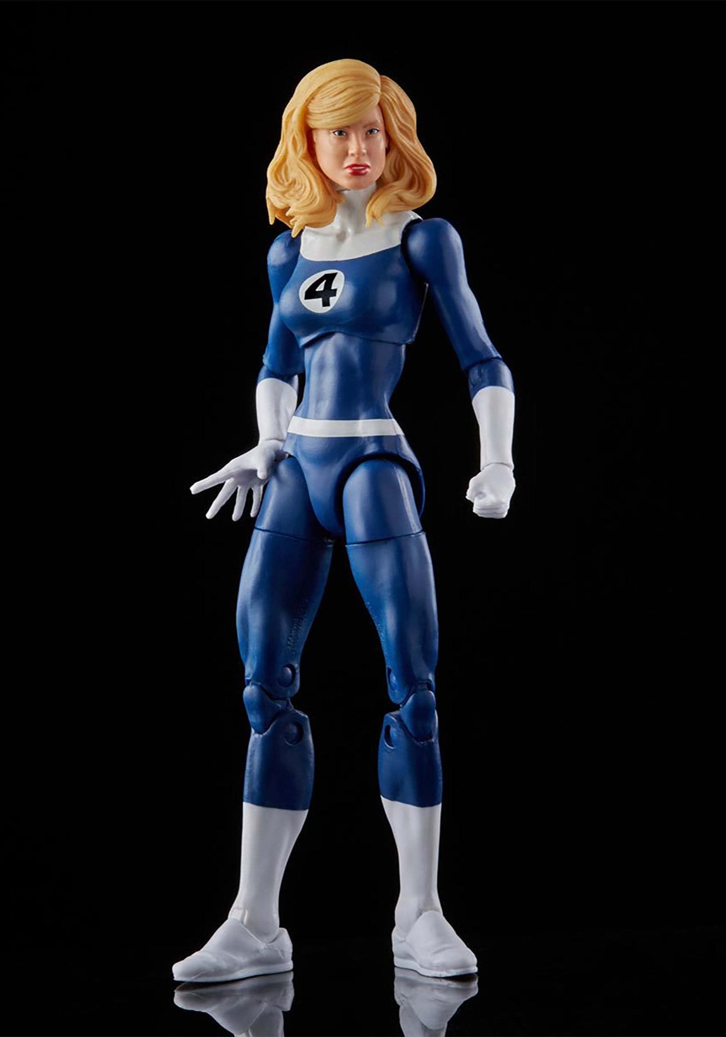 Marvel Legends Series Retro Fantastic Four Marvel's Invisible Woman 6-inch Action Figure Toy  Includes 3 Accessories   Blue