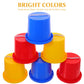 3 Pairs Bucket Stilts Plastic Walking Cups Children Kids Stepper Toy Walking Stilts Balance Buckets for Balance Training Outdoor