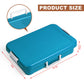 Madzee Plastic Activity Tray With Lid For Slime, Beads, Sand And Sensory Toys - 15 Inches (Teal)