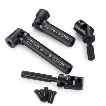Que-T 1 Pair Metal Hard Steel Drive Shafts Driveshafts for 1: 24 Axial SCX24 AX100002 AX100001 RC Car