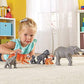 Learning Resources Jumbo Jungle Animals Set - Elephants, Gorillas, Tigers, Multi-color, Large, Plastic, Model LER0839
