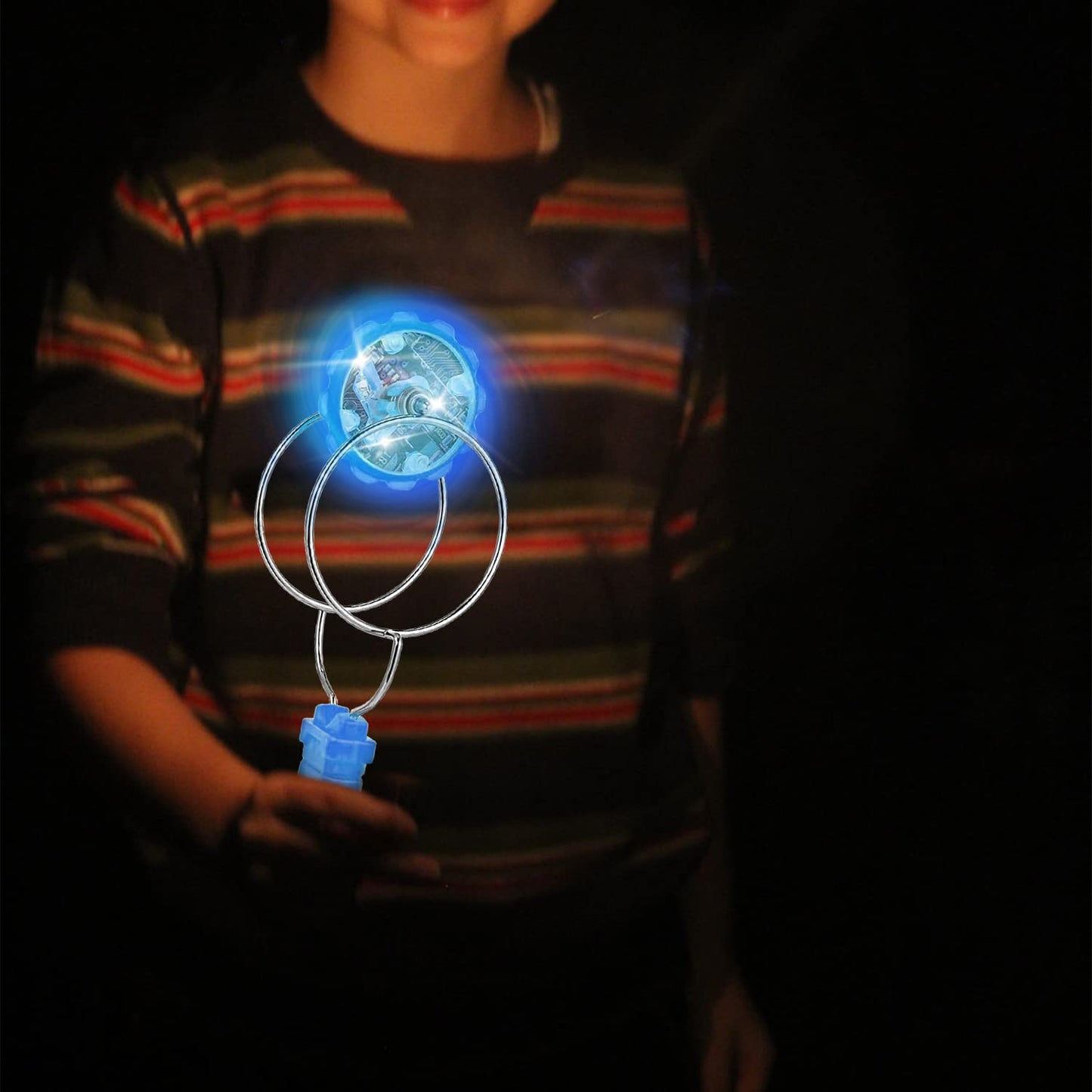 Jishi 3-Pack Light Up Magnetic Twirler Fidget Toys - Vintage Rail Yoyos For 3+ Year Old Kids